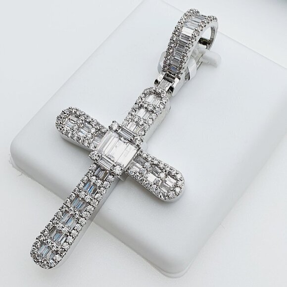 - 925 Sterling Silver Plated CZ Pendant, EVBRS511 - Picture 7 of 10